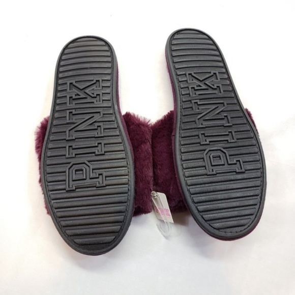 Victoria's Secret PINK Faux Fur Slippers M ~ CX16 - Picture 7 of 7